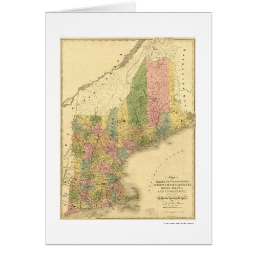 New England States Map 1839