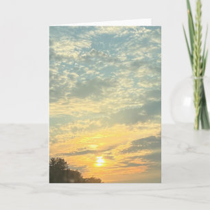 New England Sunset Blank Greeting Card
