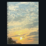 New England Sunset Notebook/Journal  Notebook<br><div class="desc">Celebrate the quiet beauty of New England with this captivating sunset greeting card. Featuring a warm, glowing sky fading into soft evening hues behind a silhouette of trees, this photograph captures the peaceful charm of a northeastern dusk. This notebook/journal is perfect for birthdays, as a thank-you, or just to brighten...</div>