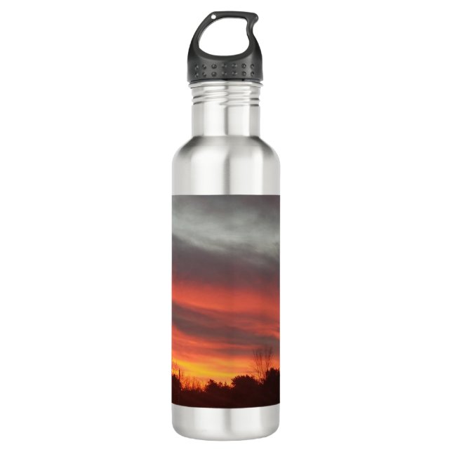 New England Sunset Stainless Steel Water Bottle (Front)