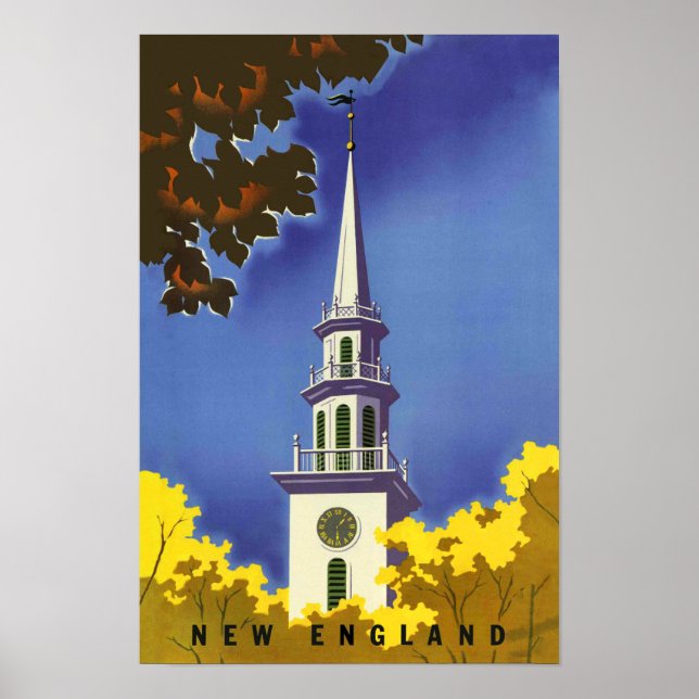 New England Travel Poster (Front)