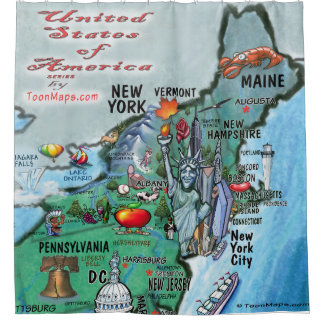 New England USA Shower Curtain