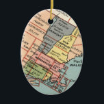 New England Vintage Map Ornament<br><div class="desc">Great vintage map of New England ornament!</div>