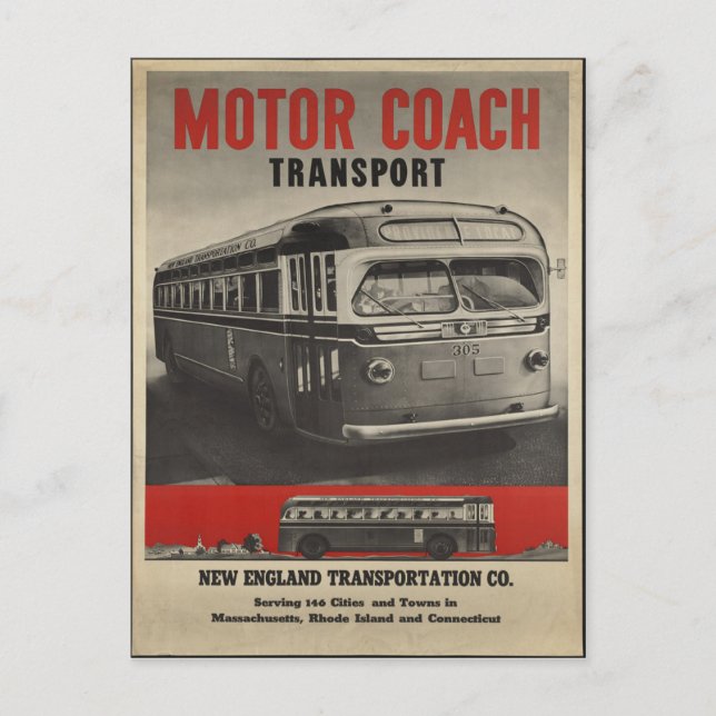 New England Vintage Postcard (Front)