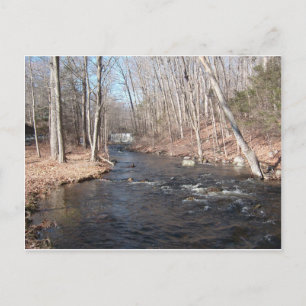 New England waterfall postcard