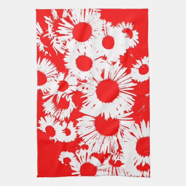New England Wild Aster Kitchen Towel (Vertical)