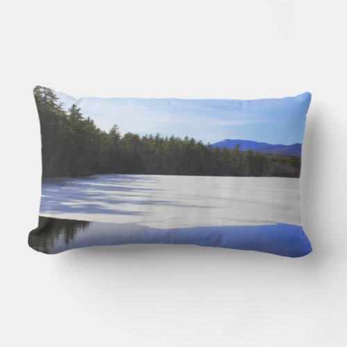 New England Winter Mount Chocorua Designer Lumbar Pillow