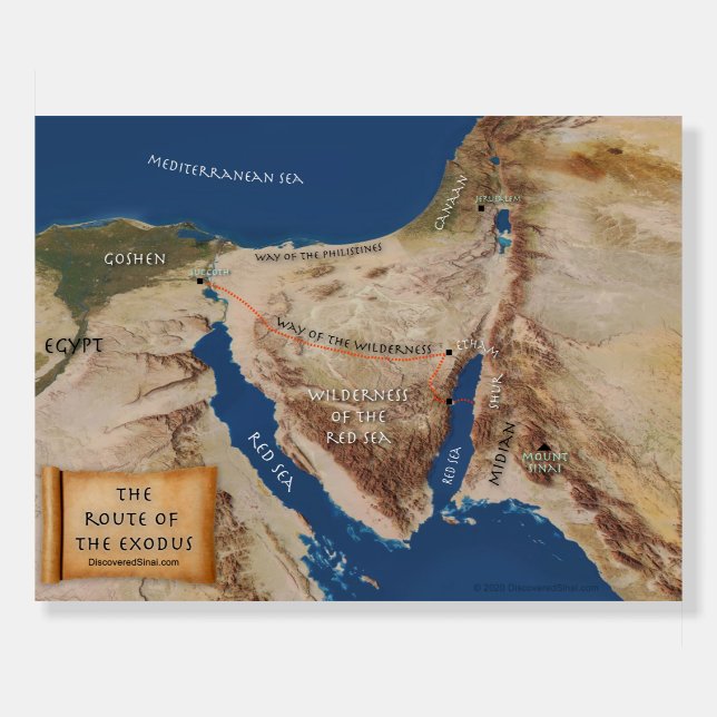NEW! Exodus Route Map Poster (Front)