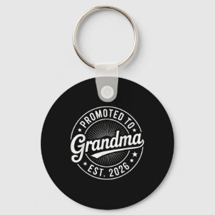 New Family Member Announcement Promoted To Grandma Keychain
