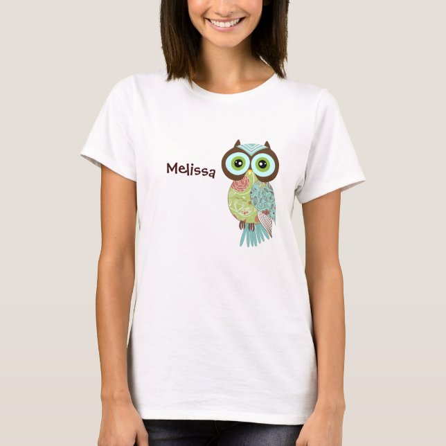 New Fancy Funky Owl Women's T Shirts (Front)