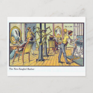 New Fangled Barber Postcard