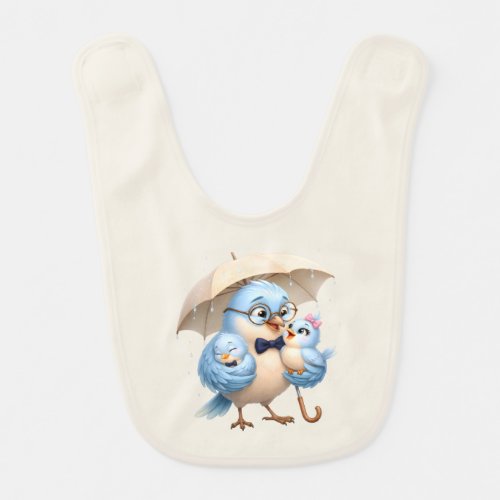 New Father Bird Gift Cute Baby Bib