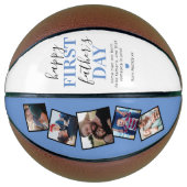 New Father Photo Collage Basketball (Front)