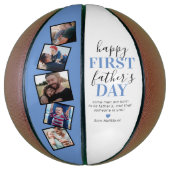 New Father Photo Collage Basketball (Vertical)