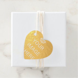 NEW! Favor Tag - Real Foil - Set of 12 - Heart