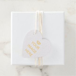 NEW! Favor Tag - Real Foil - Set of 12 - Heart