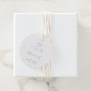 NEW! Favor Tag - Real Foil - Set of 12 - Scallop