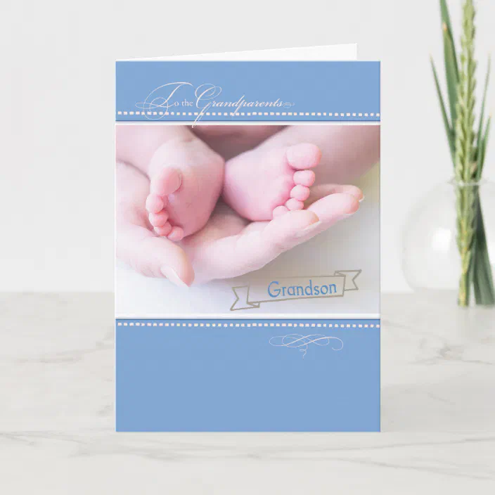 FOR THE GREAT-GRANDPARENTS OF A  NEW GREAT-GRANDSON CUTE GREETING CARD 1STP&P 