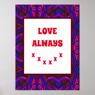 New Fish Head Leaves Jazz Funk Purple Blue Red Poster