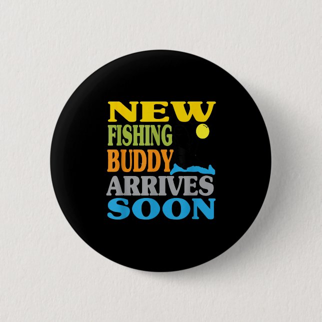 New Fishing Father’s Day Grandpa, Funny, Mom, Baby Button (Front)