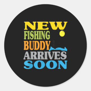 New Fishing Father’s Day Grandpa, Funny, Mom, Baby Classic Round Sticker