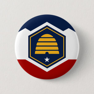 New flag of Utah State Button