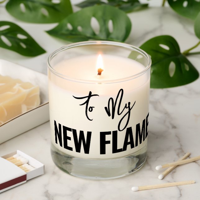 New flame Valentine, boyfriend valentine, man gift Scented Candle (Lit)