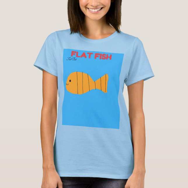 New flat fish fat cat friend womens T-Shirt (Front)