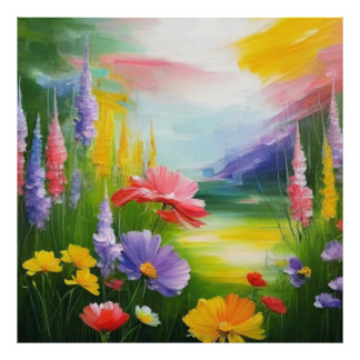 NEW! Floral Path Watercolor Photo Enlargement