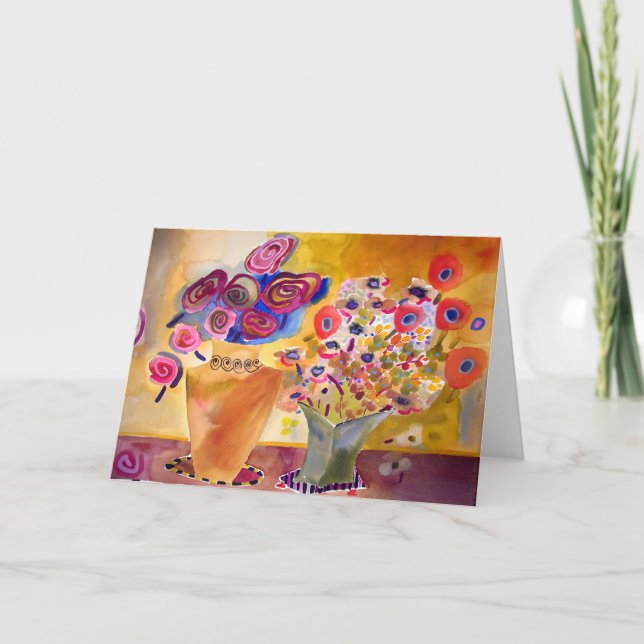 new floral vase card (Front)