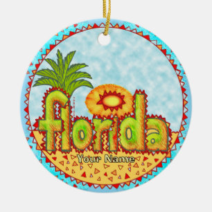 New Florida Sun Ceramic Ornament