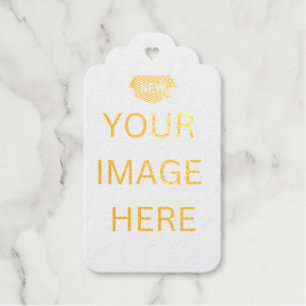 NEW! Foil Gift Tags Gold - Scalloped - 10 Pack