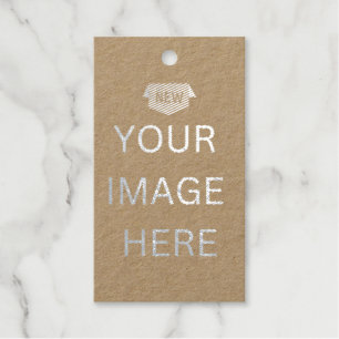 NEW! Foil Gift Tags Silver - Rectangle - 10 Pack