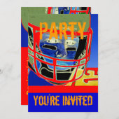 New Football Birthday Party Personalize Invitation (Front/Back)