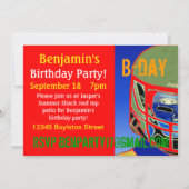 New Football Birthday Party Personalize Invitation (Back)
