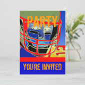 New Football Birthday Party Personalize Invitation (Standing Front)
