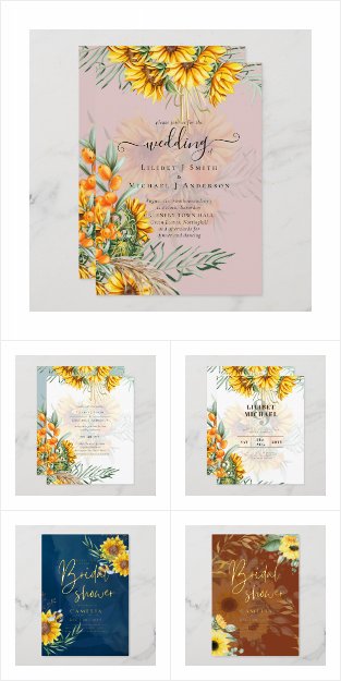 New for 2022! Sunflowers Wedding Collection