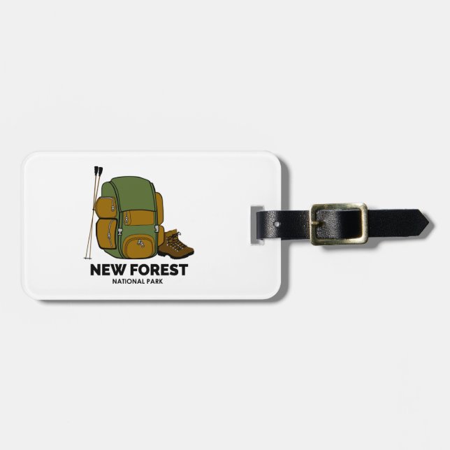 New Forest National Park Backpack Luggage Tag (Front Horizontal)