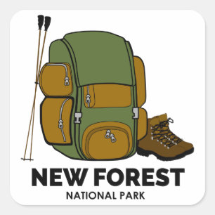 New Forest National Park Backpack Square Sticker