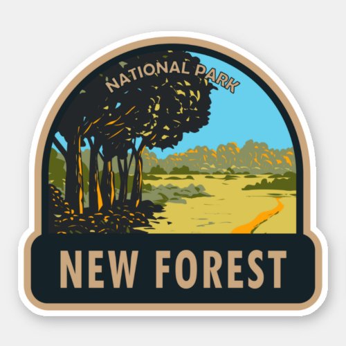New Forest National Park England Vintage Sticker