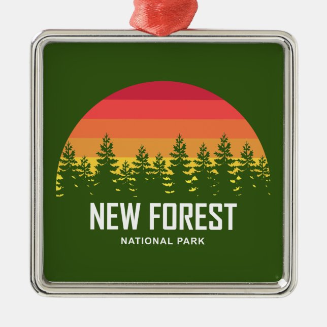 New Forest National Park Metal Ornament (Front)