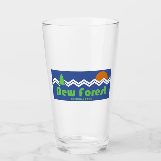 New Forest National Park Retro Glass (Front)