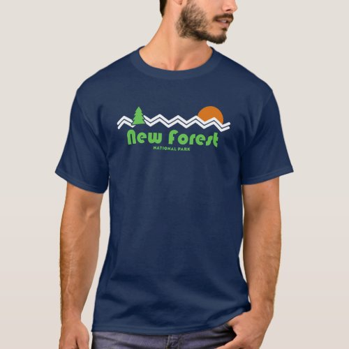 New Forest National Park Retro T_Shirt