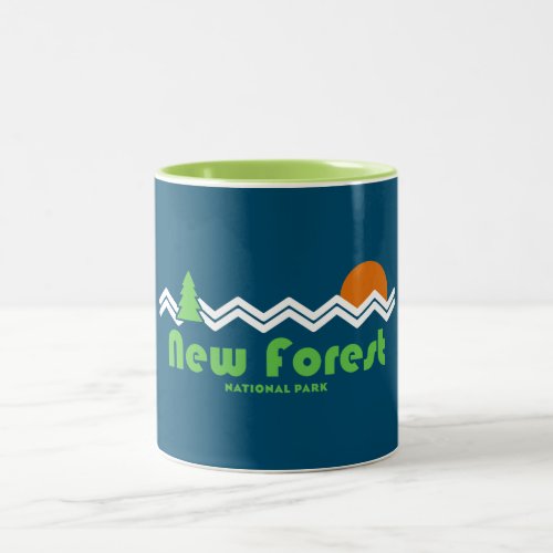 New Forest National Park Retro Two_Tone Coffee Mug