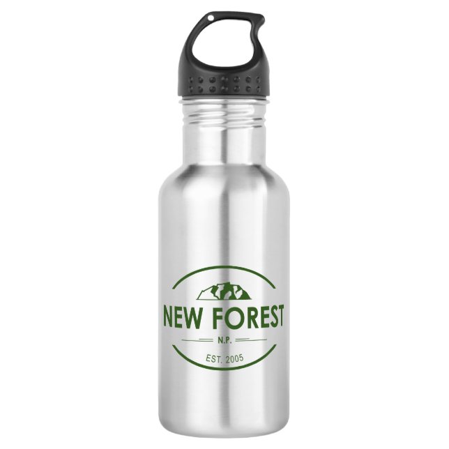 New Forest National Park Stainless Steel Water Bottle (Front)