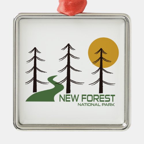 New Forest National Park Trail Metal Ornament