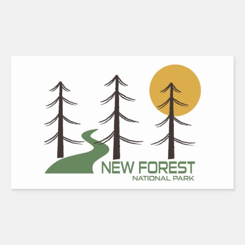 New Forest National Park Trail Rectangular Sticker