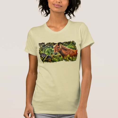 New Forest Palomino Pony Art Design T_Shirt