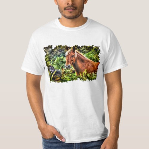 New Forest Palomino Pony Art Design T_Shirt