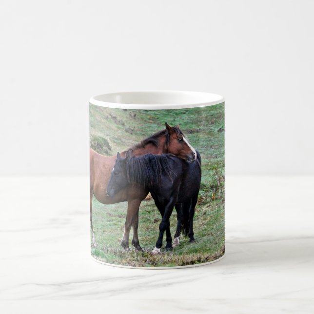 New Forest Ponies of Hampshire England Coffee Mug (Center)